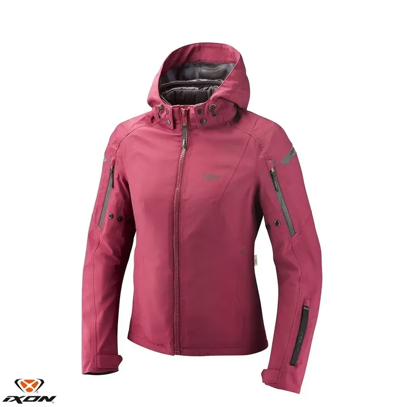 Geaca (jacheta) femei pentru scuter – motocicleta Touring/Adventure/Urban Ixon All season model Burning LS culoare: burgundy (visiniu) (geaca laminata; waterproof si pe exterior) XS Noutate