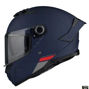 Transport gratuit Casca integrala pentru scuter – motocicleta MT Thunder 4 SV A7 albastru mat (ochelari soare integrati) – tip viziera MT-V-28B XL (61/62cm)
