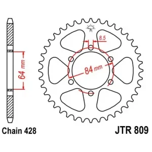 Transport gratuit Pinion spate 53 dinti pas lant 428 – Suzuki DR – DS – RM – TC – SP – TM – TS 100-125cc