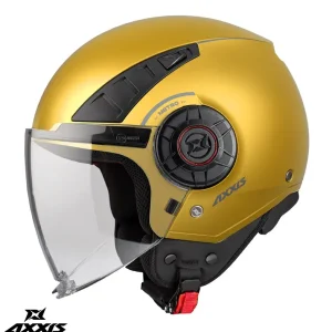 Reducere Casca pentru scuter – motocicleta Axxis model Metro S A3 galben mat (open face) – omologare noua ECE 22.06 S (55/56cm)