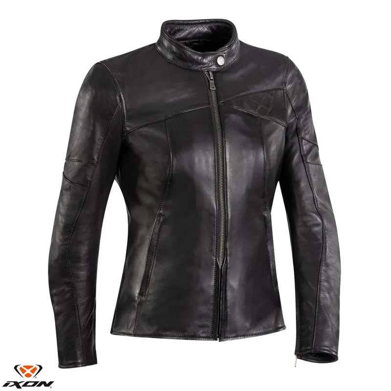Super ofertă Geaca (jacheta) femei pentru scuter – motocicleta piele Urban/Heritage Ixon All season model Cranky LS culoare: negru Negru XL