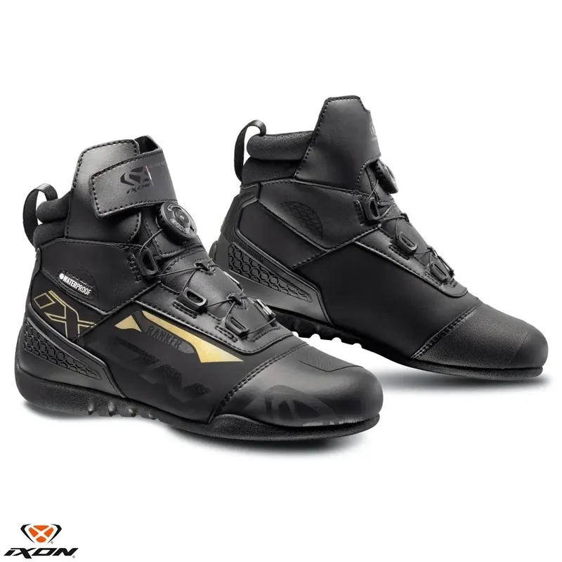 Super ofertă Ghete pentru scuter – motocicleta Roadster femei All season Ixon model Ranker WP LS culoare: negru/gold (auriu) (100% waterproof) 37