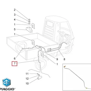 Ofertă limitată Conducta hidraulica frana spate dreapta originala Ape 50 (09-18) – Ape Mix 50 (98-08) – Ape P50 (80-85) 2T AC 50cc – lungime: 530 mm