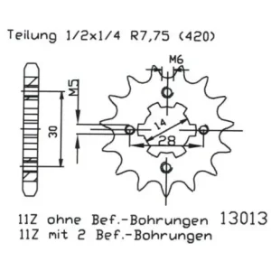 Doar azi Pinion fata 15 dinti pas lant 420 – Honda 50 ST L Dax – Honda NSR N (NS1) 75 – Kawasaki AE 80 – AR 80 – 100 Max Greece
