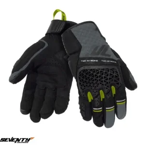 Manusi barbati pentru scuter – motocicleta Naked/Adventure vara Seventy model SD-N60 Two Stroke culoare: negru/gri/galben fluor – degete tactile Negru/gri/galben gluor XL (10 cm) Expediere rapidă