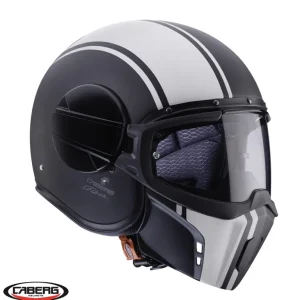 Reducere Casca pentru scuter – motocicleta Caberg model Ghost Legend negru/alb mat – fibra de sticla S (55/56cm)