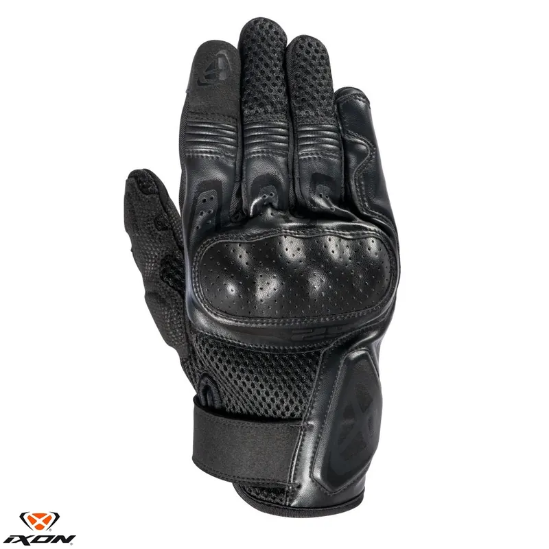 Ultima șansă Manusi barbati pentru scuter – motocicleta Roadster vara textil/piele Ixon model RS2 MS culoare: negru – degete tactile S (7/8)