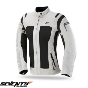 Super ofertă Geaca (jacheta) femei pentru scuter – motocicleta Touring Seventy vara model SD-JT46 culoare: alb ice/negru Alb ice/negru L (59/60cm)