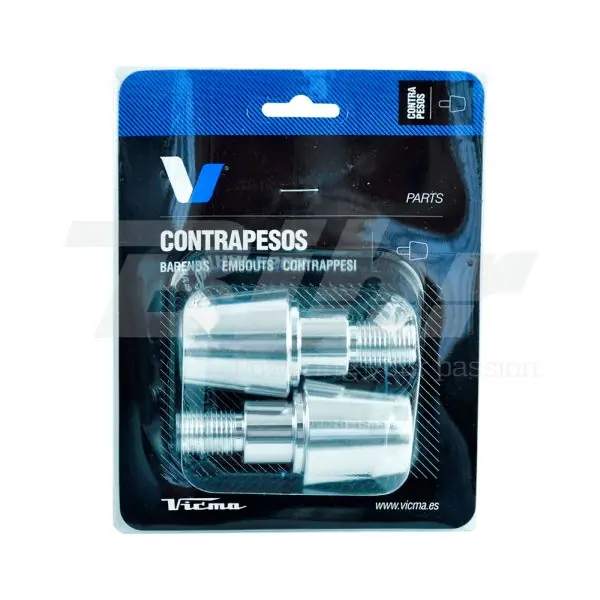 Set capete ghidon (contragreutati) argintii – diametru interior: 13.5 mm Super ofertă