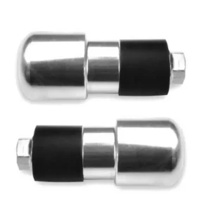 Premium Set capete ghidon (contragreutati) argintii – diametru interior: 17.5 mm