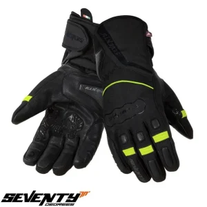 Expediere rapidă Manusi barbati pentru scuter – motocicleta Touring iarna Seventy model SD-T7 Gobi negru/galben fluor Negru/galben fluor XL (10 cm)