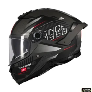 Casca integrala pentru scuter – motocicleta MT Thunder 4 SV Luminence D1 negru/gri mat (ochelari soare integrati) – tip viziera: MT-V-28B XXL (63/64cm) Cumpără online