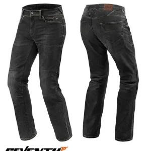 Reducere specială Blugi (jeans) femei pentru scuter – motocicleta Seventy model SD-PJ4 tip Regular fit culoare: negru (cu insertii Aramid Kevlar) XL
