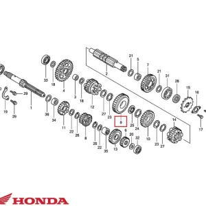 Reduceri Pinion original treapta 3 cutie viteze Honda CBR 125 R (04-19) – CBR 125 RS Repsol (05-19) – CBR 125 RT (12-19)