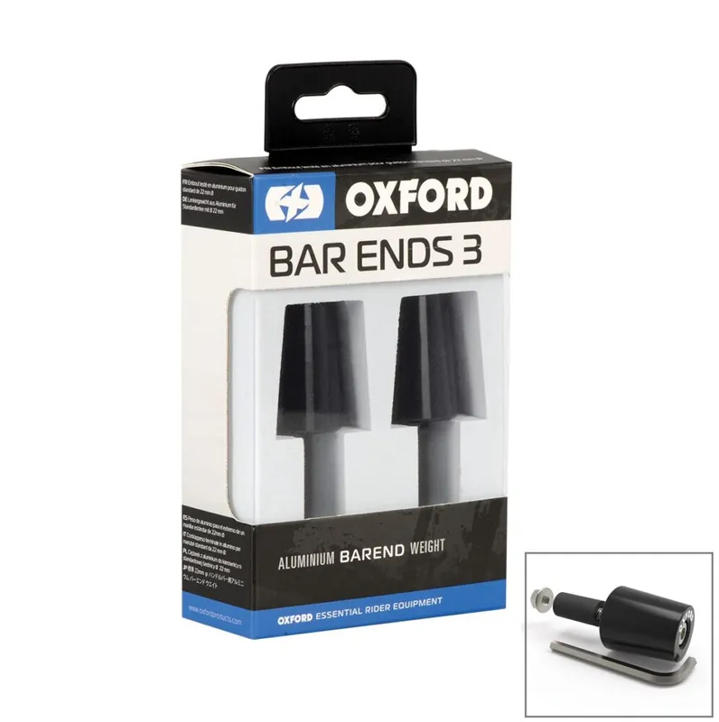 Cumpărături sigure Set capete ghidon (contragreutati) negre Oxford OX599