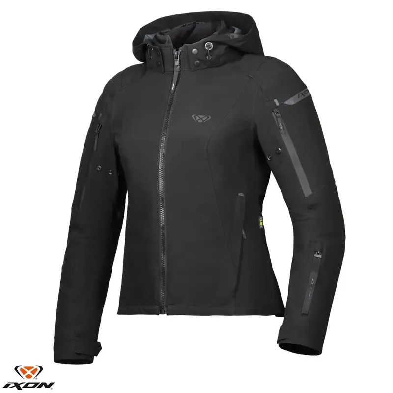 Nu rata Geaca (jacheta) femei pentru scuter – motocicleta Touring/Adventure/Urban Ixon All season model Burning LS culoare: negru (geaca laminata; waterproof si pe exterior) XL