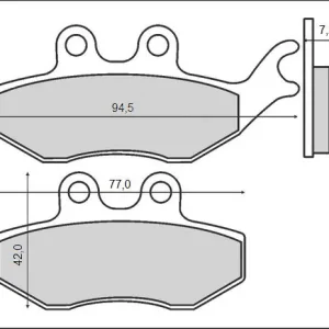 Set placute frana FT3043 – Italjet Millenium 125-150cc Italjet Jupiter 250cc Rieju NKD – RS2 Matrix 50cc Reducere