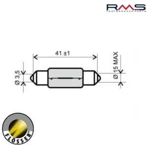 Expediere rapidă Bec 6V 18W (dimensiuni: 41×15 mm) Flosser