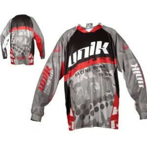 Tricou (bluza) cross-enduro pentru scuter – motocicleta Unik Racing model MX01 culoare: negru/rosu – marime XS Plată securizată