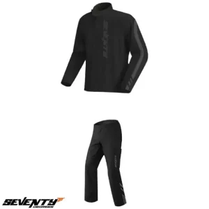 Costum ploaie (geaca+pantaloni) pentru scuter – motocicleta Seventy model SD-S5 Monsoon culoare: negru (montare peste echipament) S Ofertă