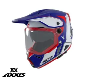 Noutate Casca adventure/touring/off road pentru scuter – motocicleta Axxis model Wolf DS Roadrunner C7 albastru mat – tip viziera: MT-V-20 XS (53/54cm)