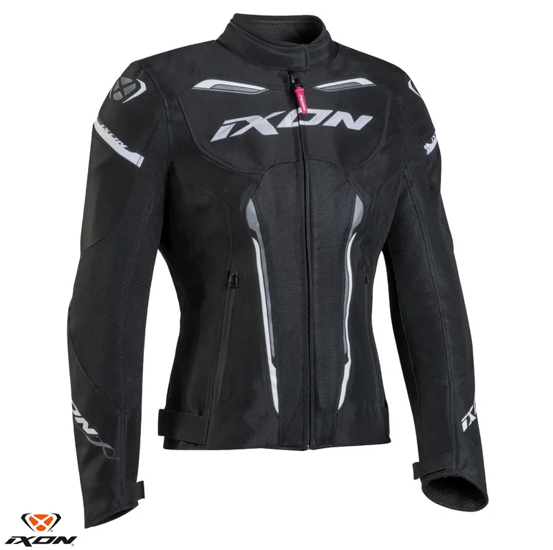 Cel mai vândut Geaca (jacheta) femei pentru scuter – motocicleta Racing/Roadster Ixon vara model Striker AIR WPL LS culoare: negru/alb Negru/alb XXL