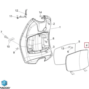 Plată securizată Usita (compartiment manusi) originala Vespa LX Euro 2 (05-13) 2T AC 50cc – LX Euro 2 (05-12) 4T AC 50cc â€“ nevopsita