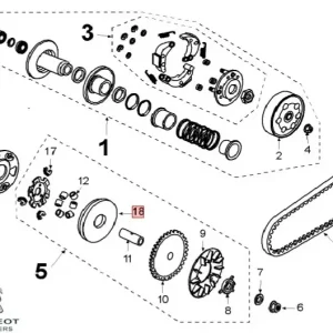 Comandă acum Cuva variator originala Peugeot Vclic – Vclic Evolution 4T 50cc