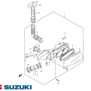 Racord carburator – filtru aer (cot carburetor) original Suzuki AN 125 (95-00) – AN 150 (95-99) 4T AC 125-150cc Cumpără online