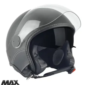Casca open face pentru scuter – motocicleta (demi-jet) Max Helmets model DJDV06 LS Vision SV (ochelari soare integrati) culoare: negru mat (00S) – 100% MADE IN ITALY XS (53/54cm) Mai ieftin