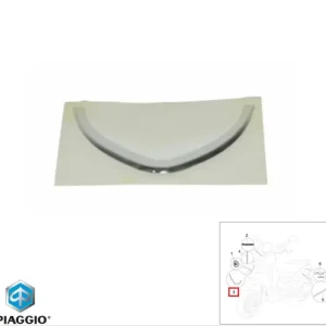 Discount Ornament cromat carena frontala originala Piaggio Fly (07-14) 50-100-125-150cc (montare deasupra siglei Piaggio)