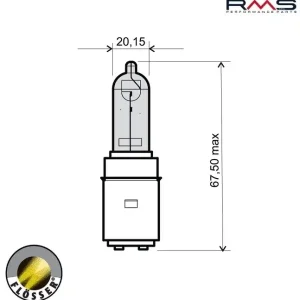 Ofertă limitată Bec far 12V 35/35W Ba20d tip halogen (Flosser)