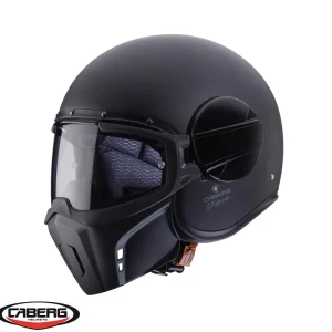 Casca pentru scuter – motocicleta Caberg model Ghost X negru mat – fibra de sticla – omologare noua ECE 22.06 XS (53/54cm) Retur ușor