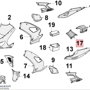 Nu rata Carena centrala sa originala Peugeot XR6 – XR6 E – XR6 E2 – XR6 X Race 2T 50cc (neagra)