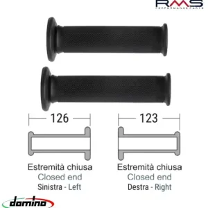 Transport gratuit Set mansoane cross – enduro – trial Domino – culoare: negru (lungime: 123-126 mm)