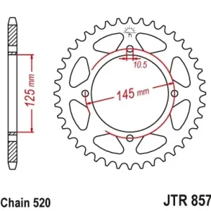 Pinion spate 40 dinti pas lant 520 – MZ Baghira 660 – Yamaha XV 125-250 Virago – TT-XT 600-660 Tenere Disponibil imediat