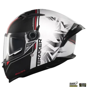 Casca integrala pentru scuter – motocicleta MT Braker SV Charm A1 alb/negru mat (ochelari soare integrati) – tip viziera: MT-V-28B – DKS435 – punctaj maxim SHARP Test – 5 stele L (59/60cm) Ofertă exclusivă