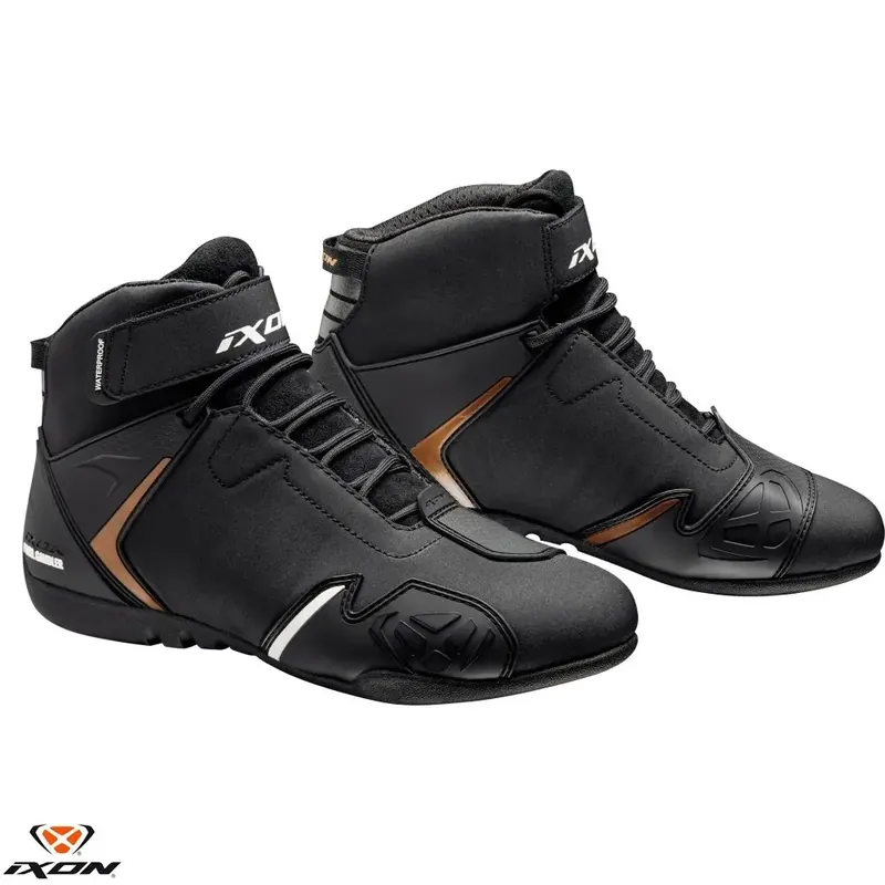 Ultima șansă Ghete pentru scuter – motocicleta Roadster femei All Season Ixon model Gambler WP LS culoare: negru/gold (auriu) (100% waterproof) 36