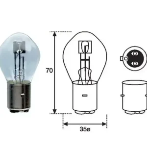 Chilipir Bec far 6V 25/25W Ba20D S1 Magneti Marelli