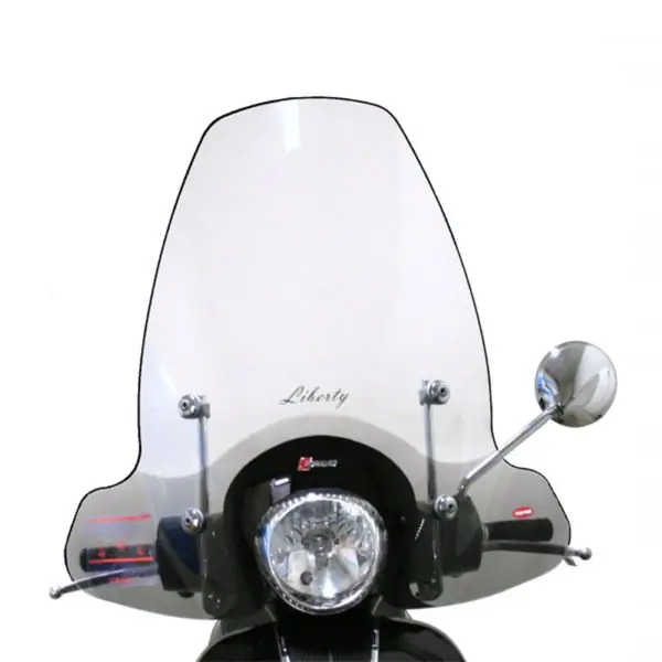 Reducere de preț Parbriz mare transparent Piaggio Liberty (06-08) 2T AC 50cc – Liberty (05-08) 4T AC 50cc – Liberty ie (06-14) 4T AC 125-150cc