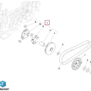 Variator fata original Piaggio Liberty iGet Corporate (17-23) – Vespa Primavera (20-24) – Sprint (21-24) 4T 3V AC 125cc Ofertă specială