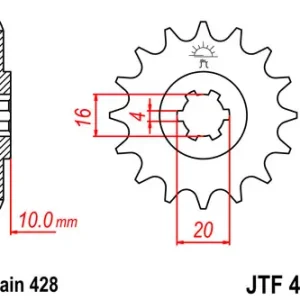 Livrare gratuită Pinion fata 13 dinti pas lant 428 – Hyosung GA125 – GT125 – GV125 – RT125 – Suzuki GN125 – GZ 125 Marauder – VL125 Intruder 125cc