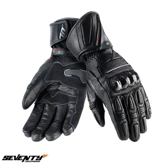 Cel mai bun preț Manusi barbati pentru scuter – motocicleta racing iarna Seventy model SD-R11 – WinterTex – negru Negru XXXL (12 cm)