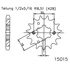 Cumpărături sigure Pinion fata 13 dinti pas lant 428 – Kawasaki KD 80-100 (75-81) – BN 125 A Eliminator (98-07) – KMX 125 (91-03)