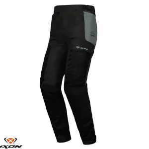 Pantaloni pentru scuter – motocicleta barbati Touring/Adventure Ixon vara model M-Njord MS culoare: verde/negru/galben (pantaloni laminati; wateproof) 4XL Ofertă specială