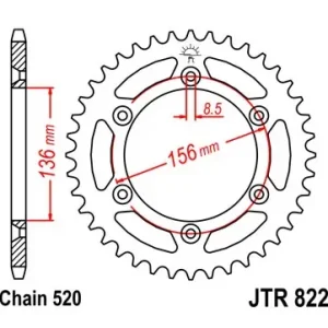 Retur gratuit Pinion spate 41 dinti pas lant 520 – Suzuki DR 350 SE (94-95)