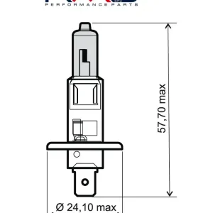 Bec far halogen 12V 55W H1 omologat Reducere