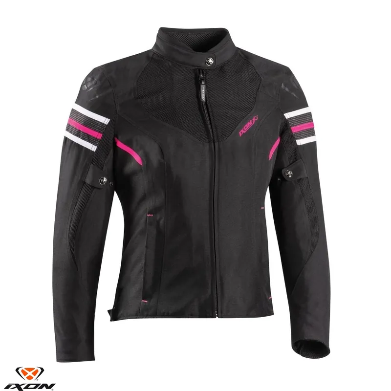 Geaca (jacheta) femei pentru scuter – motocicleta Racing/Roadster Ixon All season model Ilana LS culoare: negru/fuchsia (roz) Negru/fuchsia (roz) L Doar azi