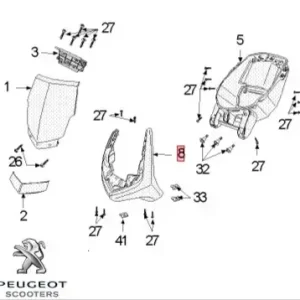 Carena fata originala Peugeot Vivacity 3 L – Vivacity 3 L Sportline 2T – Vivacity 3L 4T 50cc (rosie) Chilipir