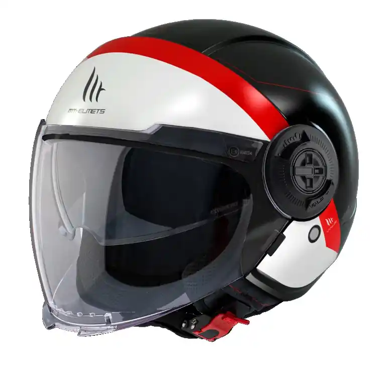 Reduceri Casca pentru scuter – motocicleta MT Viale SV S 68 Unit A5 rosu mat (ochelari soare integrati) (open face) – omologare noua ECE 22.06 L (59/60cm)